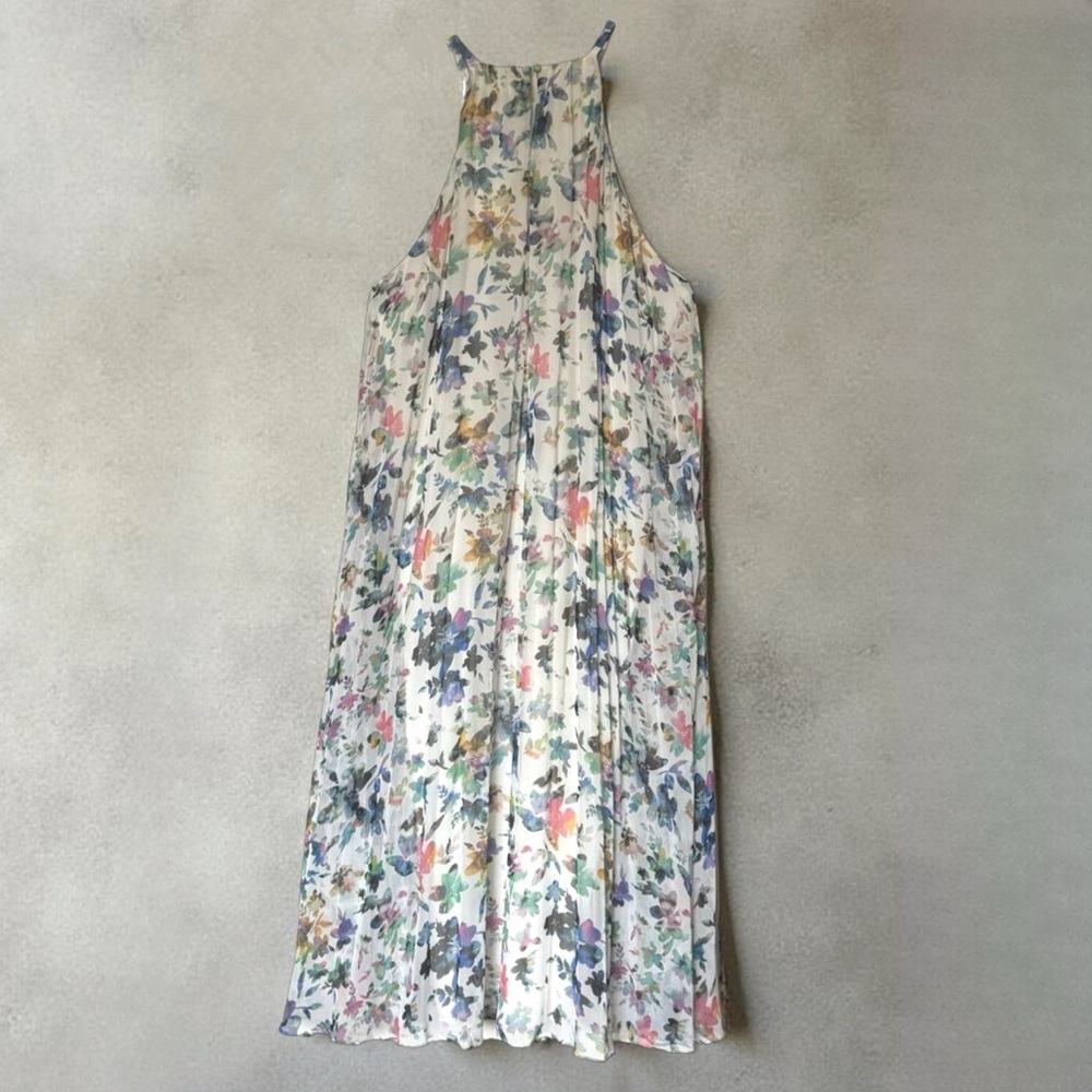 LIKELY • Floral Chester Pleated Maxi Dress Baby Bump Friendly Wedding Shower - Picture 6 of 8
